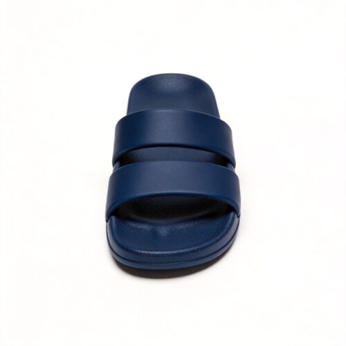 Vietnamese Rubber Navy Wide-Fit Comfort Slippers